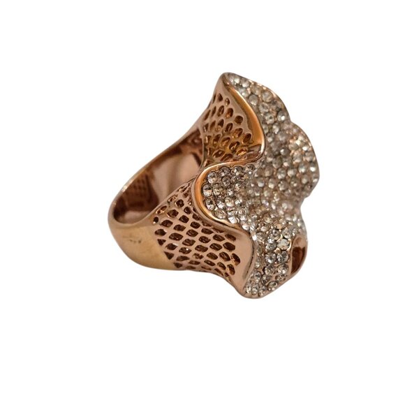 Vintage Joan Boyce China Cocktail Ring Size 8 Signed JB (A9057) - Picture 4 of 7
